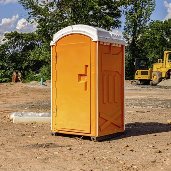 how often are the porta potties cleaned and serviced during a rental period in Harborside ME